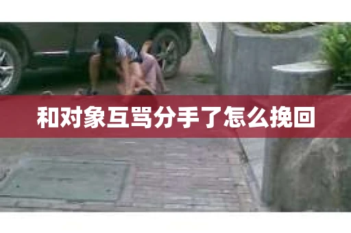 和对象互骂分手了怎么挽回
