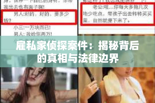 雇私家侦探案件：揭秘背后的真相与法律边界