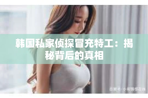韩国私家侦探冒充特工：揭秘背后的真相