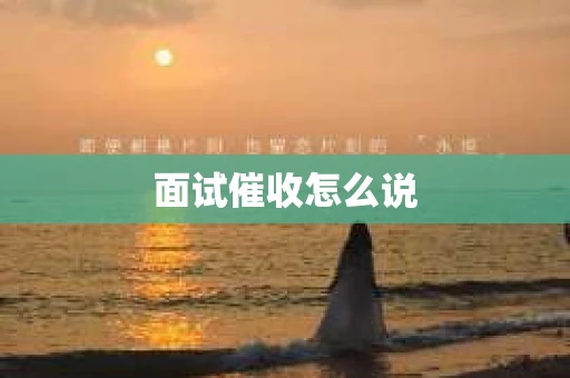 面试催收怎么说