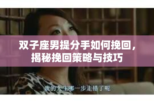 双子座男提分手如何挽回，揭秘挽回策略与技巧