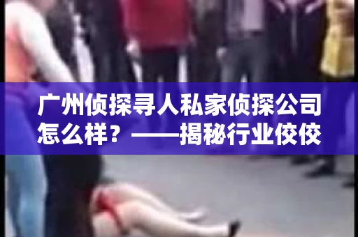 广州侦探寻人私家侦探公司怎么样？——揭秘行业佼佼者